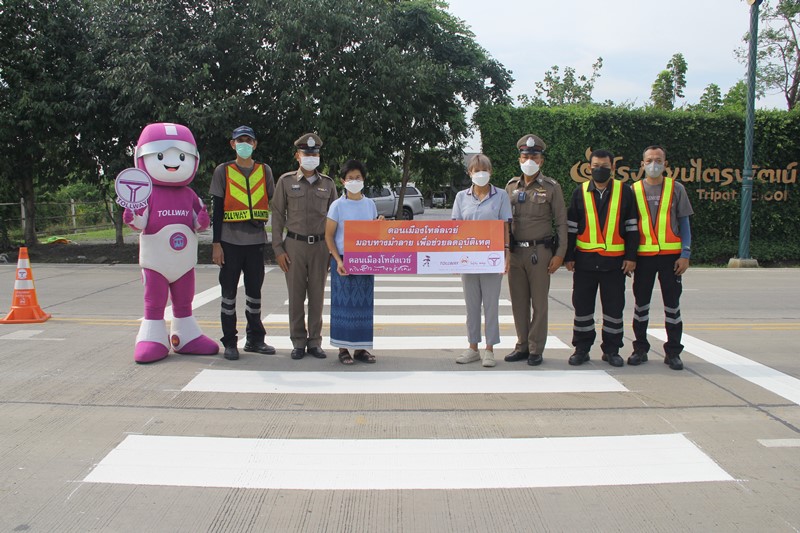 Installation of solar-powered beacon and marking a zebra crossing at Tripat School